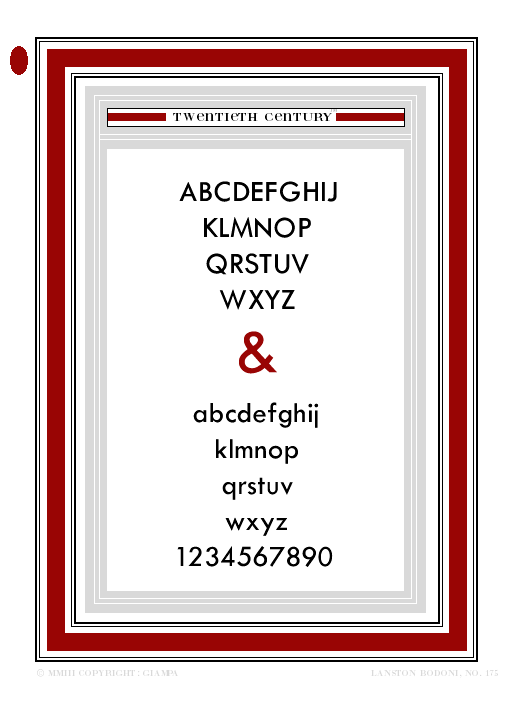 20th Century Font