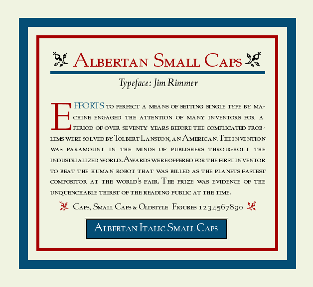 ALBERTAN ROMAN SMALL CAPS