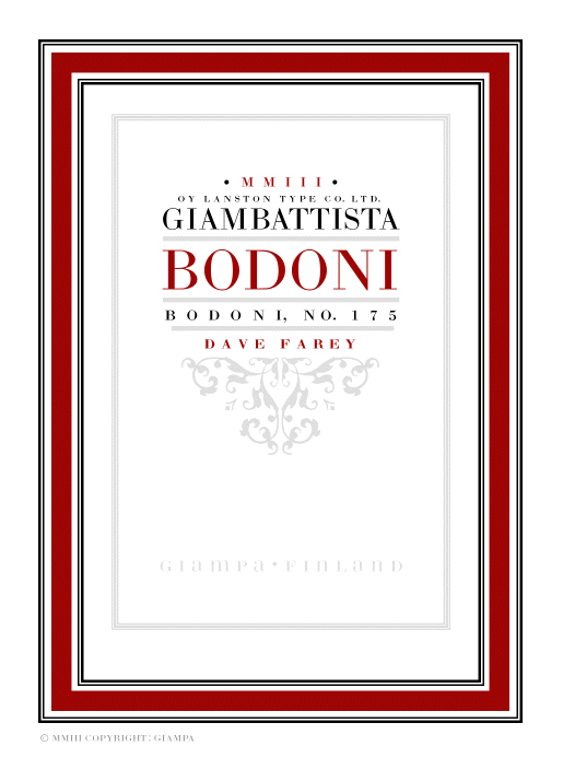 Bodoni Title Page