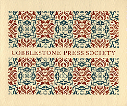 COBBLESTON PRESS SOCIETY MEMBERSHIP CARD