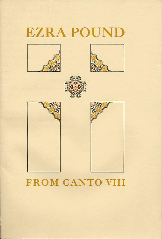 CANTO VIII, TITLE PAGE OF BOOK