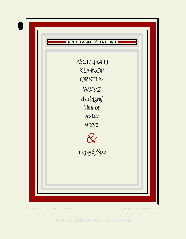 Fellowship font, Designed by Jim Rimmer