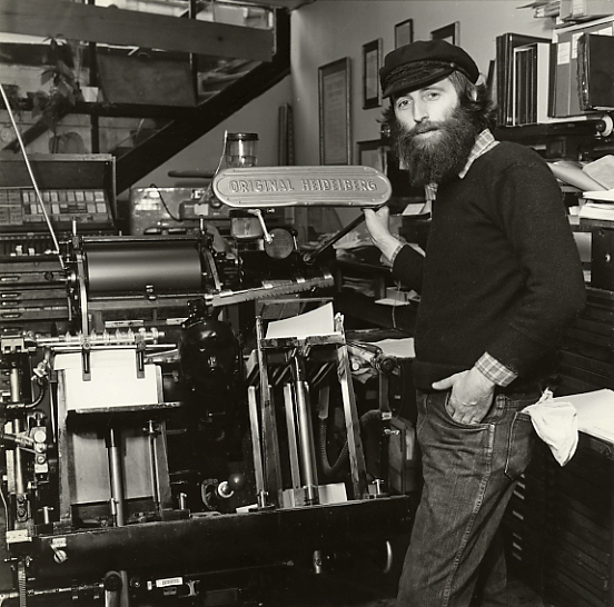 Gerald Giampa, master printer, Heidelberg