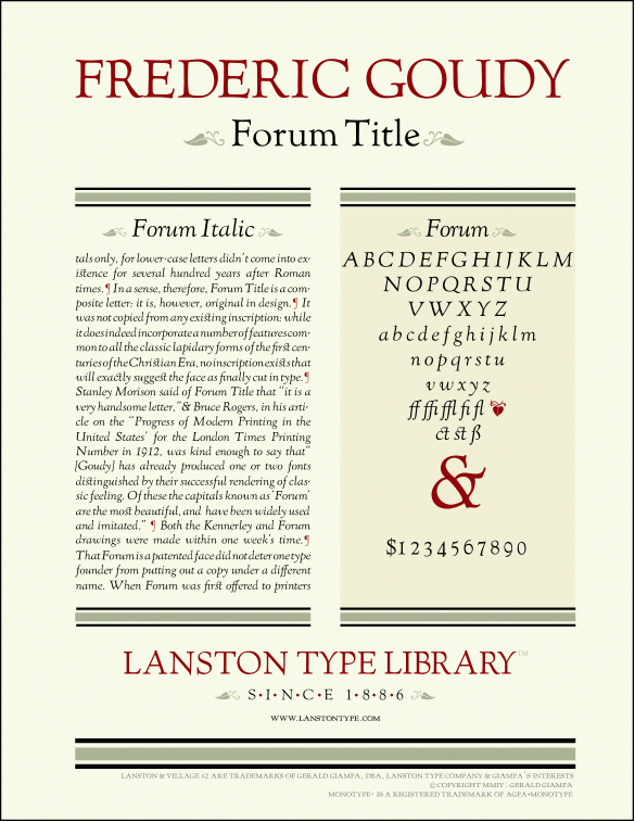Goudy Forum Italic