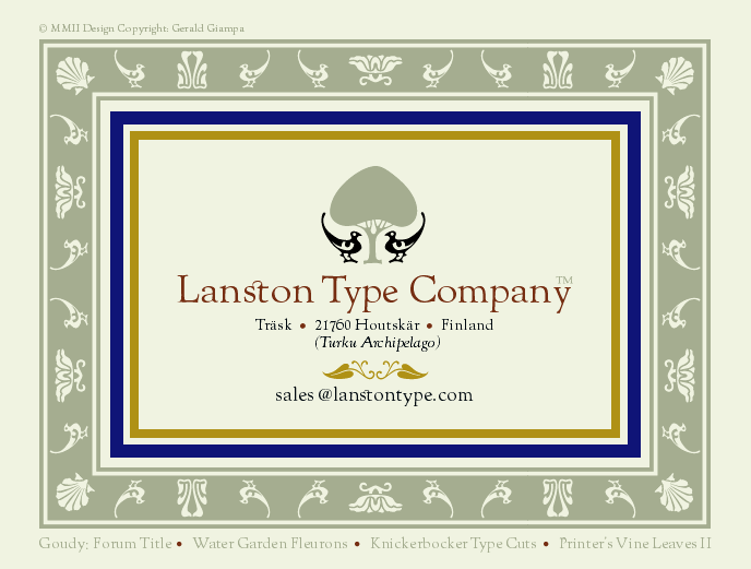 WATER GARDEN FLEURONS