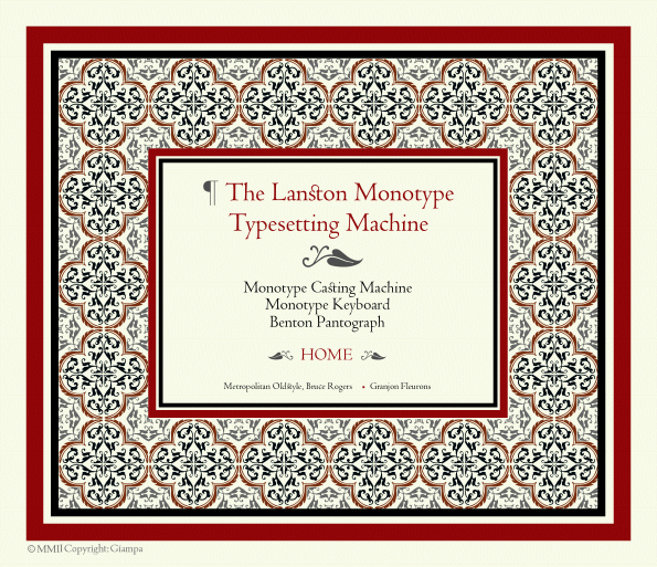 LANSTON MONOTYPE MACHINE