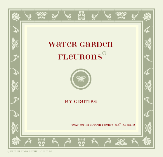 Water Garden Fleurons